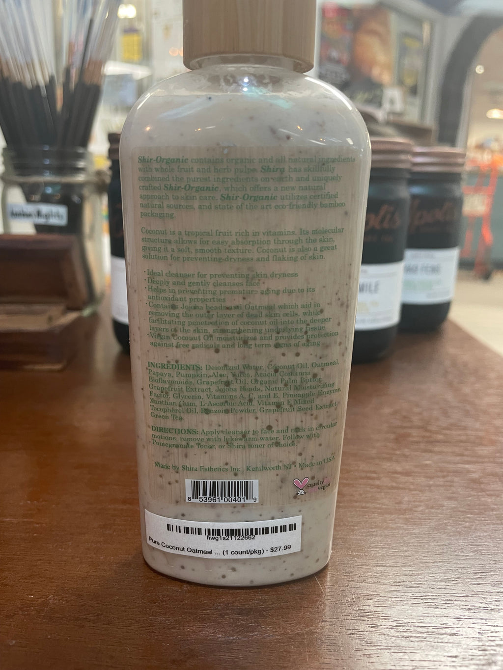 Shira Shir-Organic Pure Coconut Oatmeal Cleanser
